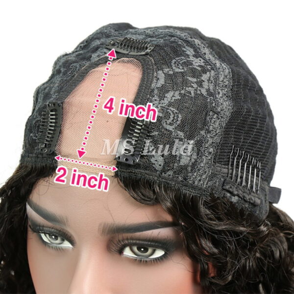 Virgin Human Hair Deep Wave U Part Wigs - Image 5